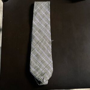 Lauren Ralph Lauren Black and White Glen Plaid Tie